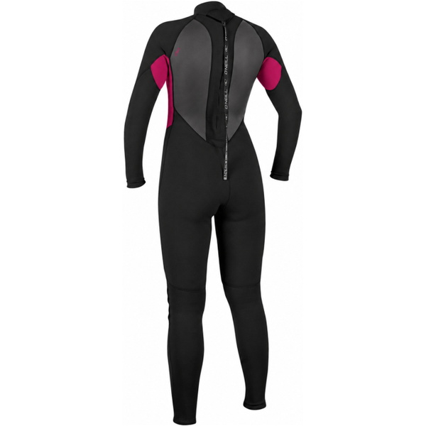 2026 O'Neill Womens Reactor-2 3/2mm Back Zip Wetsuit 5042B - Black / Punk Pink
